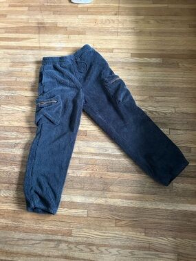 UGG Large Nyisha Dark Grey Cargo Fleece Pants